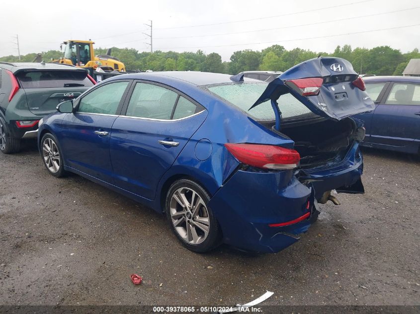 2017 Hyundai Elantra Limited VIN: 5NPD84LF2HH020315 Lot: 39378065