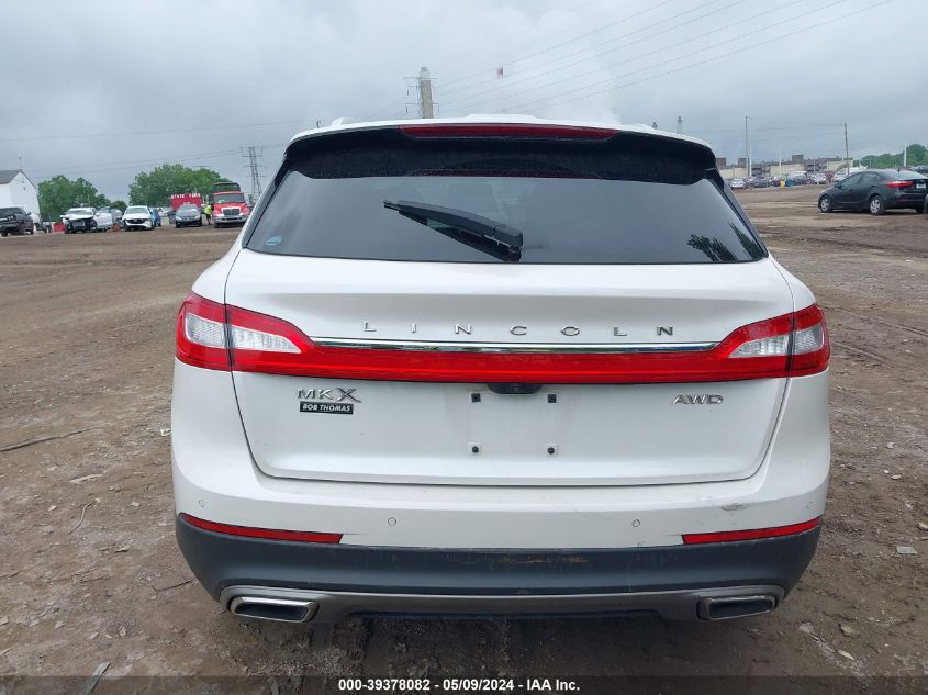 2016 Lincoln Mkx Select VIN: 2LMPJ8KR7GBL38171 Lot: 39378082