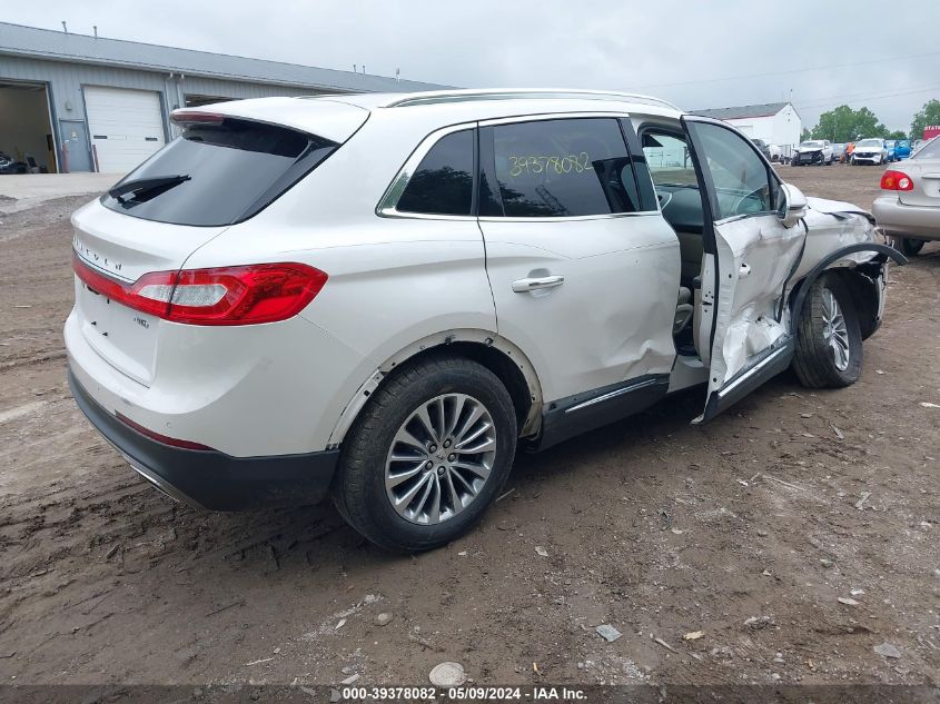 2016 Lincoln Mkx Select VIN: 2LMPJ8KR7GBL38171 Lot: 39378082