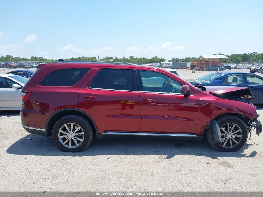 2017 Dodge Durango Sxt Rwd VIN: 1C4RDHAG7HC805476 Lot: 39378099