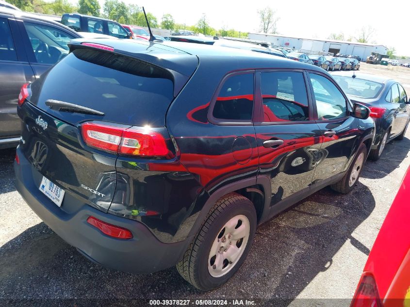 2016 Jeep Cherokee Sport VIN: 1C4PJMAB0GW266922 Lot: 39378227