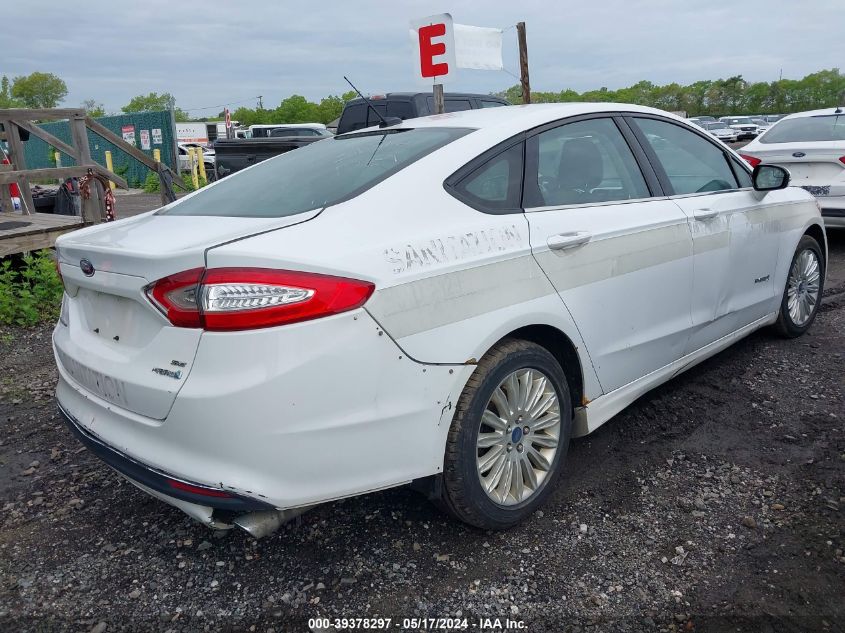 2013 Ford Fusion Se Hybrid VIN: 3FA6P0LU5DR298447 Lot: 39378297