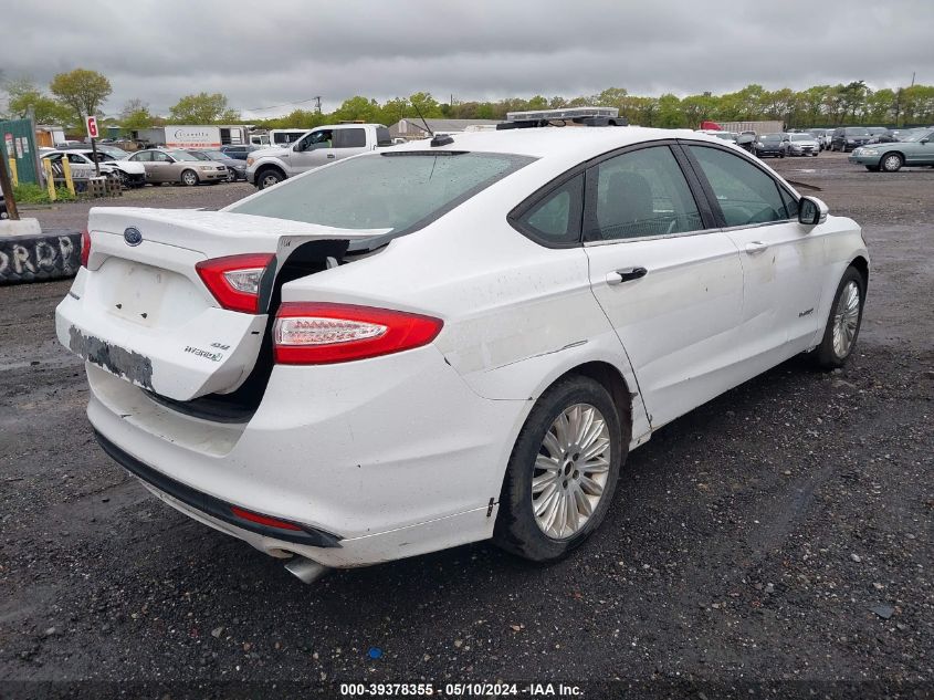 2013 Ford Fusion Hybrid Se VIN: 3FA6P0LU4DR328781 Lot: 39378355