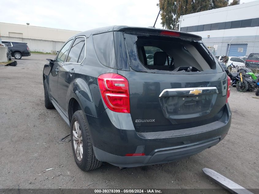 2017 Chevrolet Equinox Ls VIN: 2GNALBEKXH1539668 Lot: 39378399