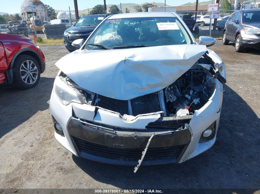 2015 Toyota Corolla S Plus VIN: 2T1BURHE4FC288511 Lot: 39378501