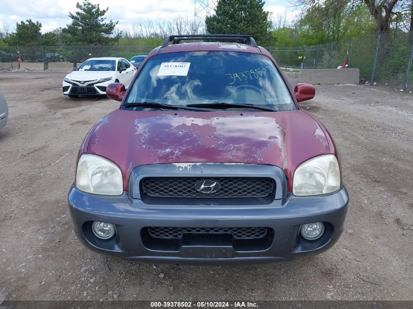 2003 Hyundai Santa Fe Gls/Lx VIN: KM8SC13D03U463527 Lot: 39378502