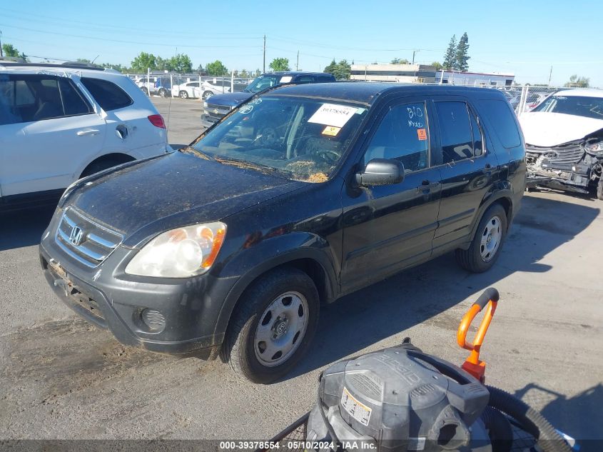 2006 Honda Cr-V Lx VIN: JHLRD68556C013433 Lot: 39378554