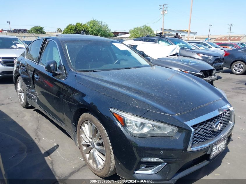 2021 Infiniti Q50 Luxe VIN: JN1EV7BP4MM700101 Lot: 39378571