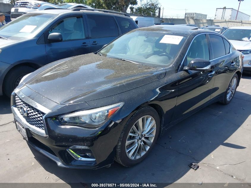 2021 Infiniti Q50 Luxe VIN: JN1EV7BP4MM700101 Lot: 39378571