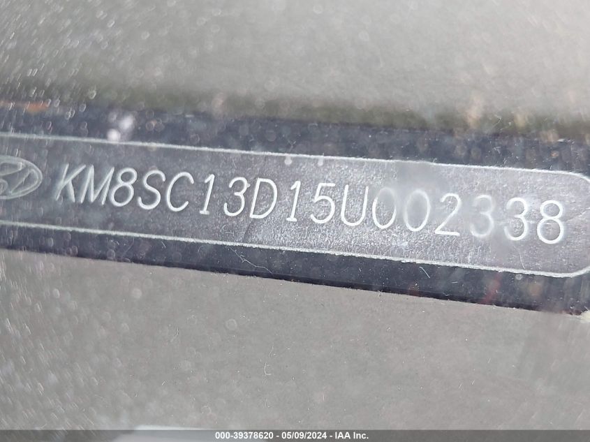 2005 Hyundai Santa Fe Gls VIN: KM8SC13D15U002338 Lot: 39378620