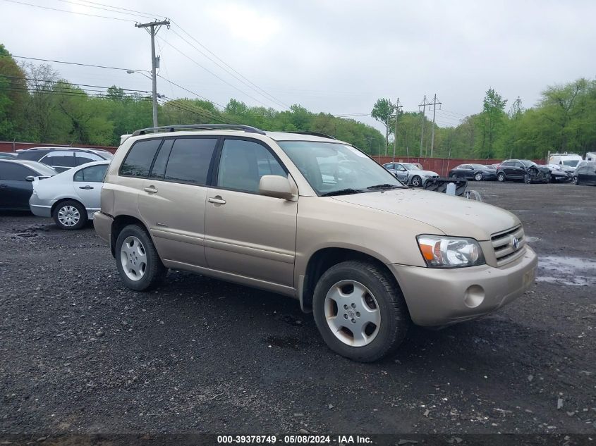 2007 Toyota Highlander Limited V6 VIN: JTEEP21A570208725 Lot: 39378749