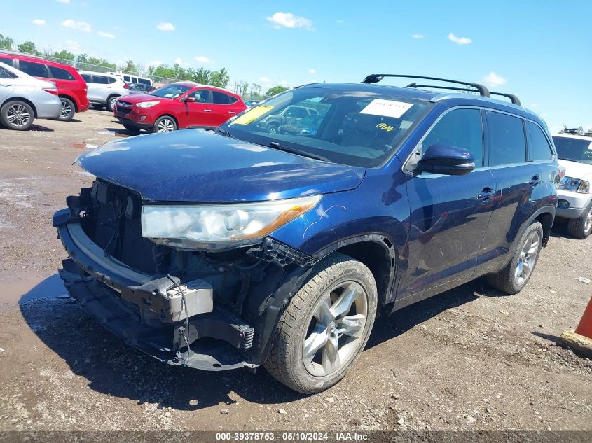 2014 TOYOTA HIGHLANDER LIMITED PLATINUM V6 - 5TDDKRFH0ES037289