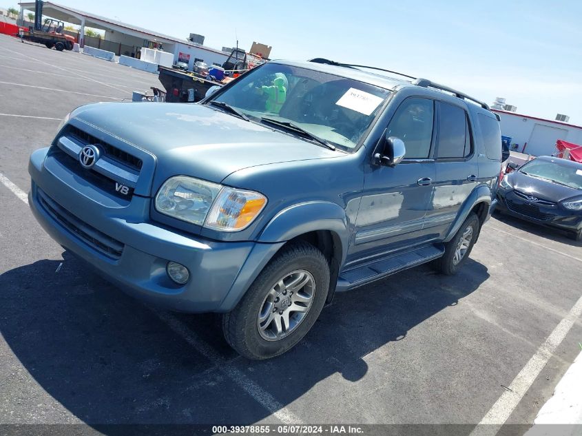 2007 Toyota Sequoia Limited V8 VIN: 5TDZT38A87S286295 Lot: 39378855