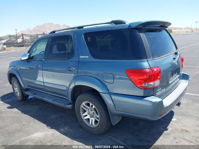 2007 Toyota Sequoia Limited V8 VIN: 5TDZT38A87S286295 Lot: 39378855