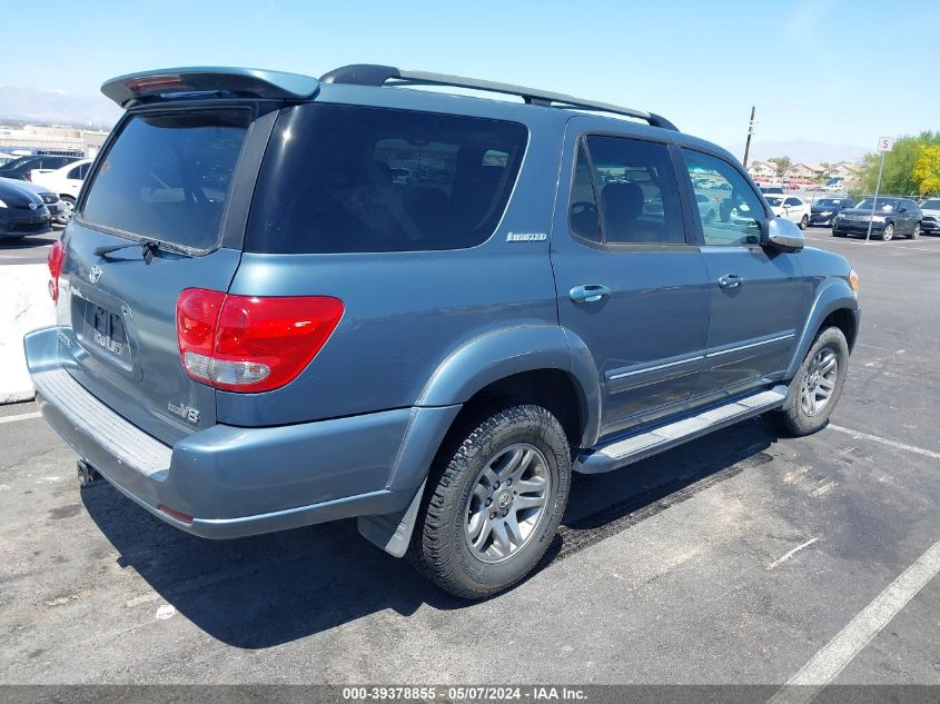 2007 Toyota Sequoia Limited V8 VIN: 5TDZT38A87S286295 Lot: 39378855