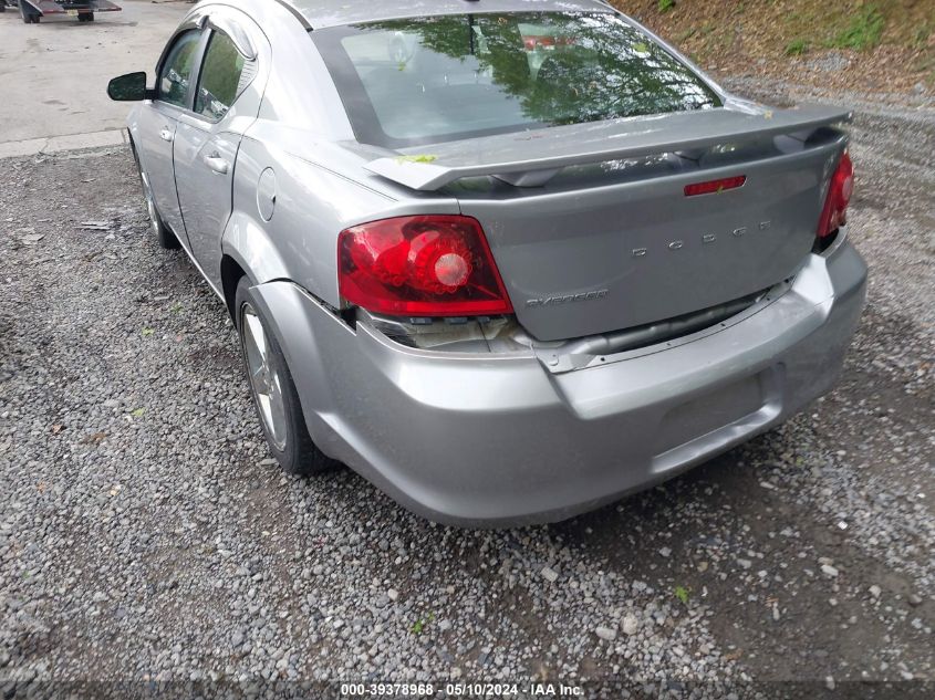 2013 Dodge Avenger Se V6 VIN: 1C3CDZAG2DN768643 Lot: 39378968