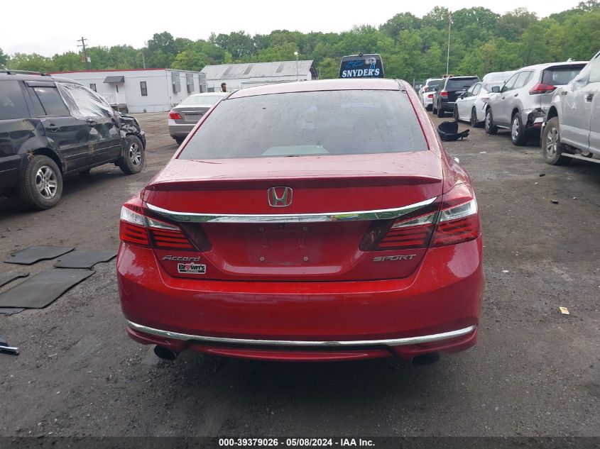 2016 Honda Accord Sport VIN: 1HGCR2F59GA176990 Lot: 39379026