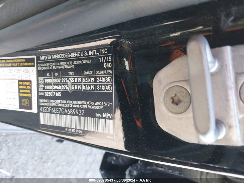 2016 MERCEDES-BENZ GL 450 4MATIC - 4JGDF6EE7GA689932