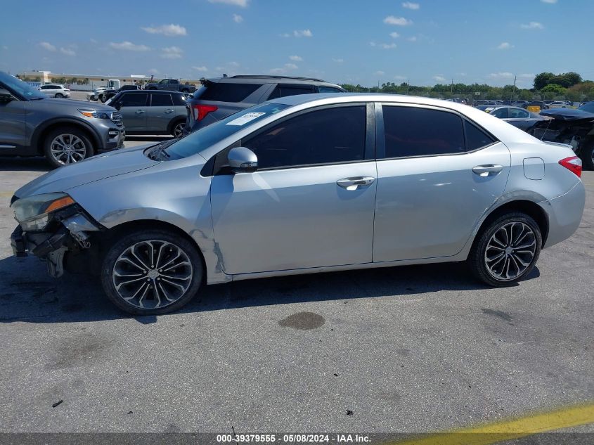 2015 Toyota Corolla S Plus VIN: 2T1BURHE4FC427584 Lot: 39379555