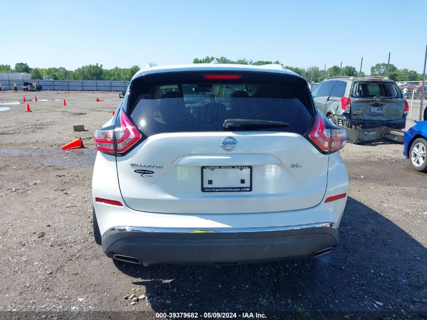 2015 Nissan Murano Sl VIN: 5N1AZ2MG5FN254808 Lot: 39379682