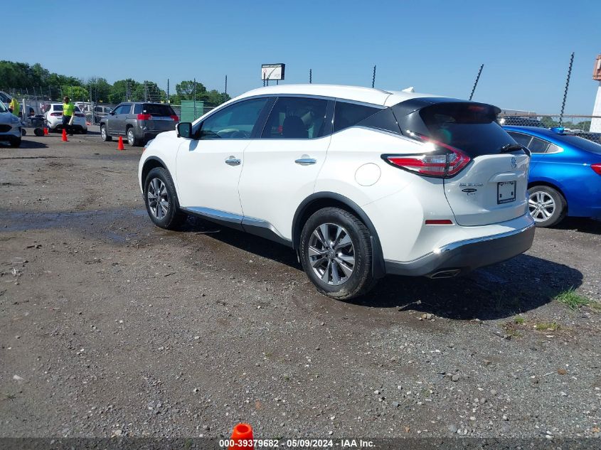 2015 Nissan Murano Sl VIN: 5N1AZ2MG5FN254808 Lot: 39379682