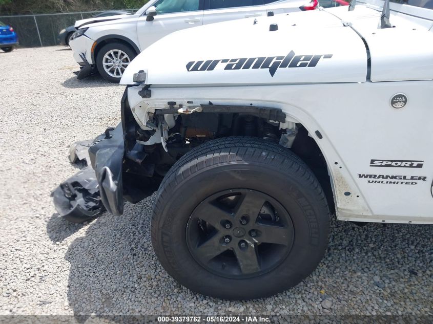 2016 Jeep Wrangler Unlimited Sport VIN: 1C4BJWDGXGL142459 Lot: 39379762