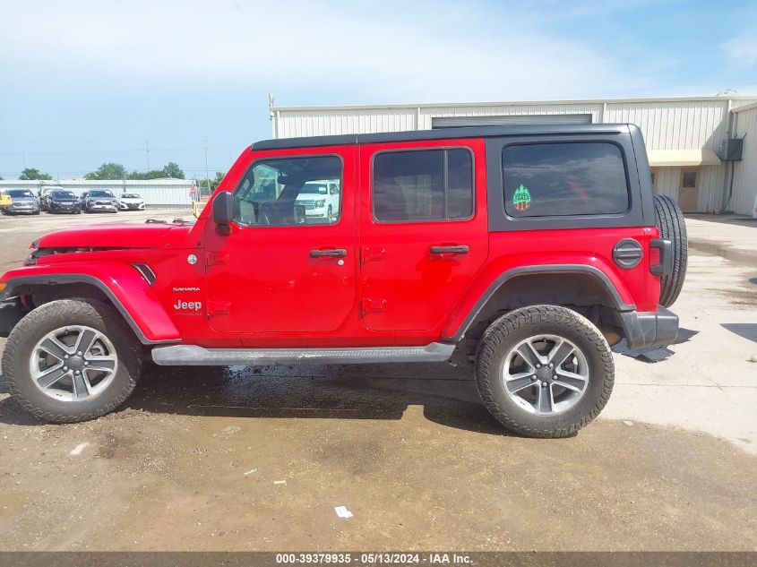 2019 Jeep Wrangler Unlimited Sahara 4X4 VIN: 1C4HJXEN1KW590142 Lot: 39379935