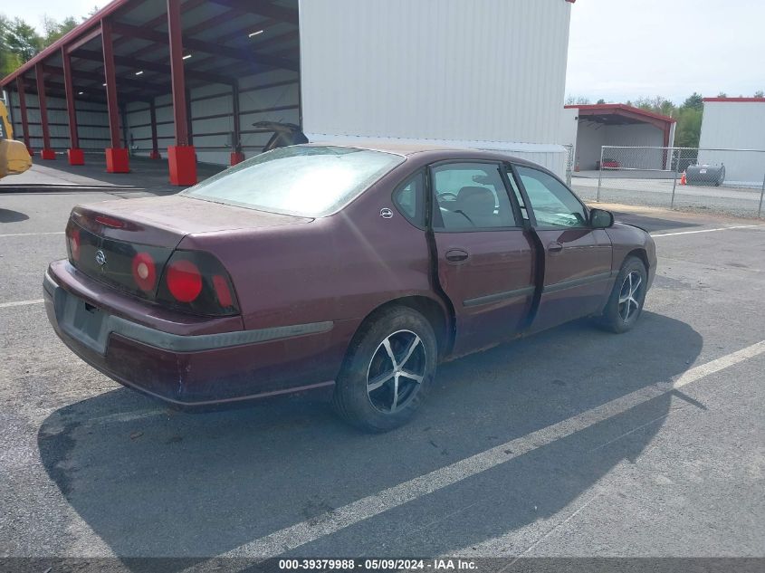 2004 Chevrolet Impala VIN: 2G1WF55E249256252 Lot: 39379988