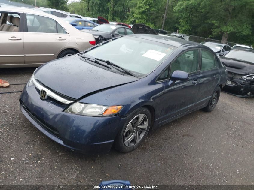 2008 Honda Civic Lx VIN: 2HGFA16508H508588 Lot: 39379997