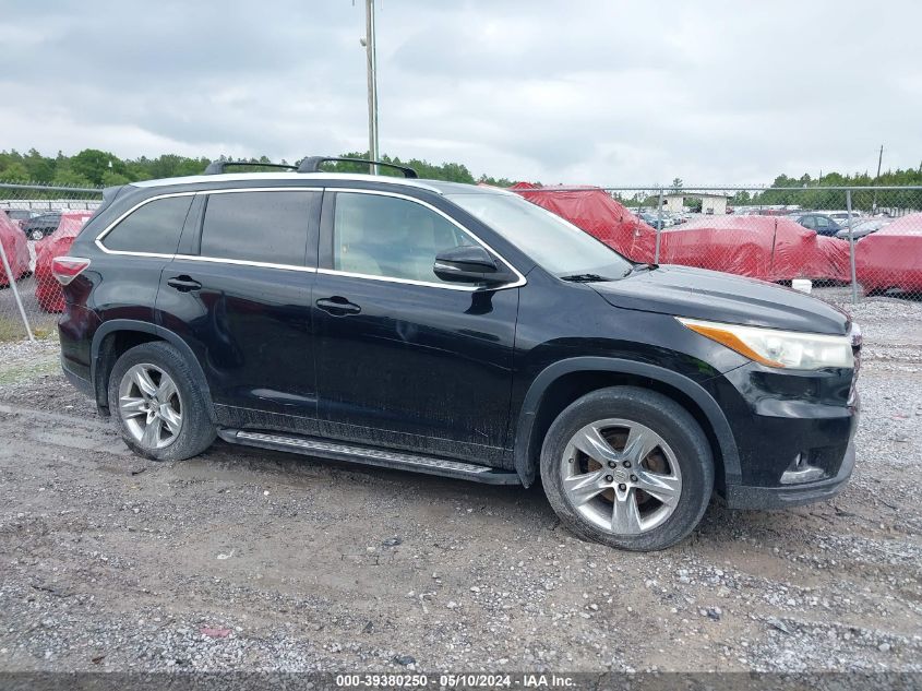 2015 Toyota Highlander Limited Platinum V6/Limited V6 VIN: 5TDDKRFHXFS144674 Lot: 39380250