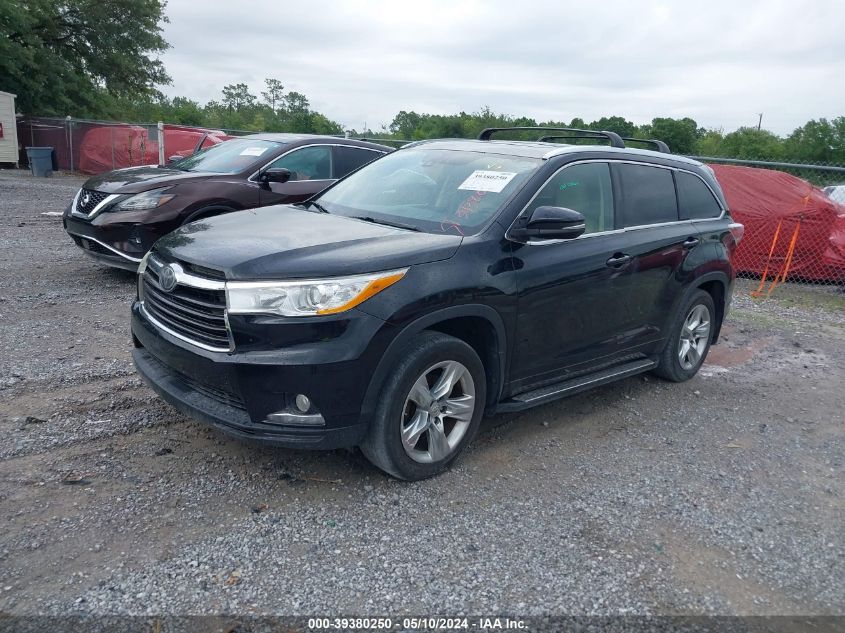 2015 Toyota Highlander Limited Platinum V6/Limited V6 VIN: 5TDDKRFHXFS144674 Lot: 39380250