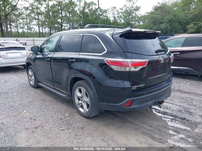 2015 Toyota Highlander Limited Platinum V6/Limited V6 VIN: 5TDDKRFHXFS144674 Lot: 39380250