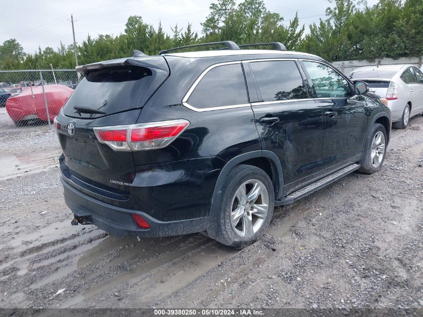 2015 Toyota Highlander Limited Platinum V6/Limited V6 VIN: 5TDDKRFHXFS144674 Lot: 39380250