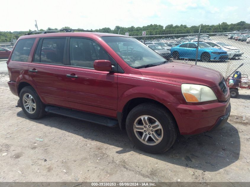 2005 Honda Pilot Ex VIN: 5FNYF18435B010593 Lot: 39380253