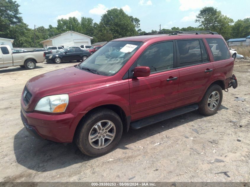 2005 Honda Pilot Ex VIN: 5FNYF18435B010593 Lot: 39380253