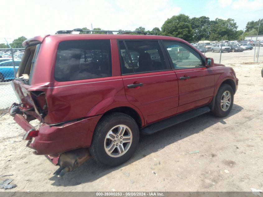 2005 Honda Pilot Ex VIN: 5FNYF18435B010593 Lot: 39380253