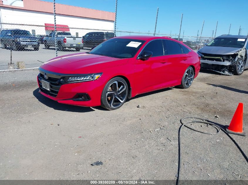 2021 Honda Accord Sport VIN: 1HGCV1F35MA090110 Lot: 39380289