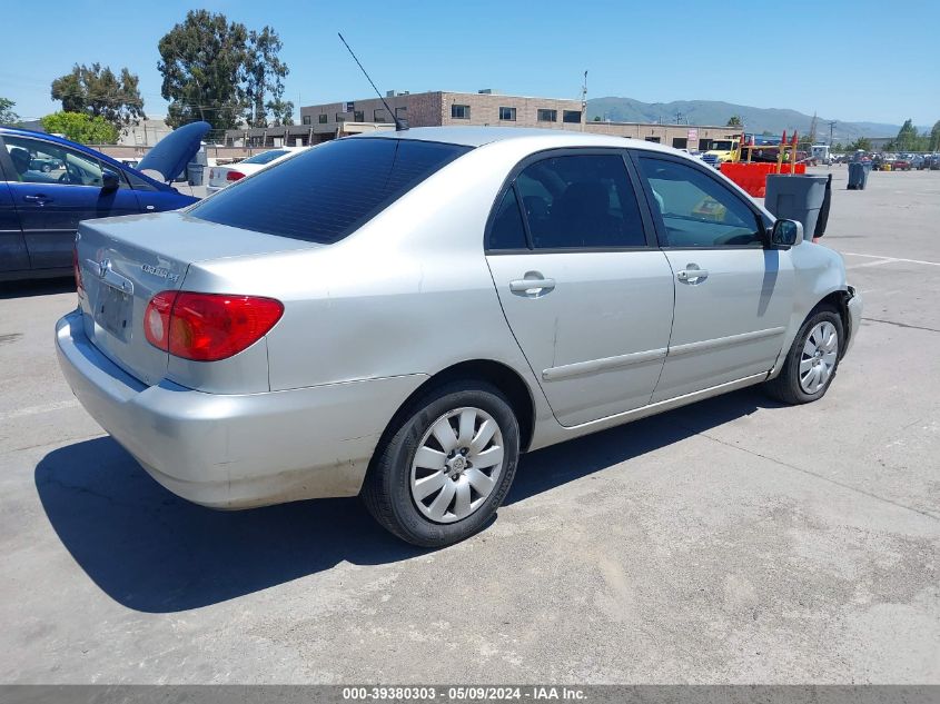 2004 Toyota Corolla Le VIN: 1NXBR32E64Z308566 Lot: 39380303