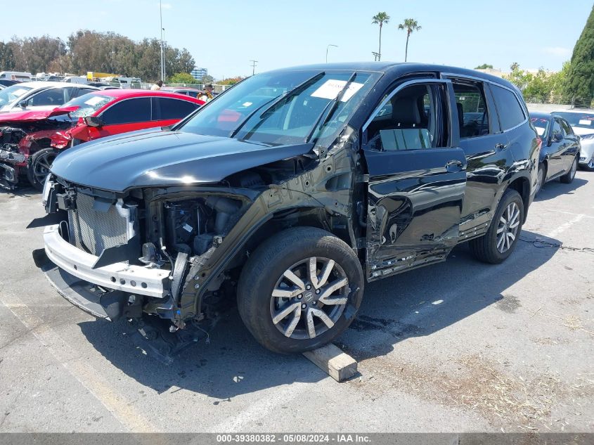 2022 Honda Pilot 2Wd Ex-L VIN: 5FNYF5H5XNB036012 Lot: 39380382