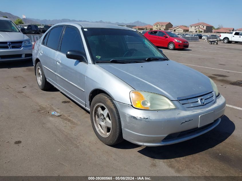 2001 Honda Civic Lx VIN: 1HGES16561L069978 Lot: 39380565