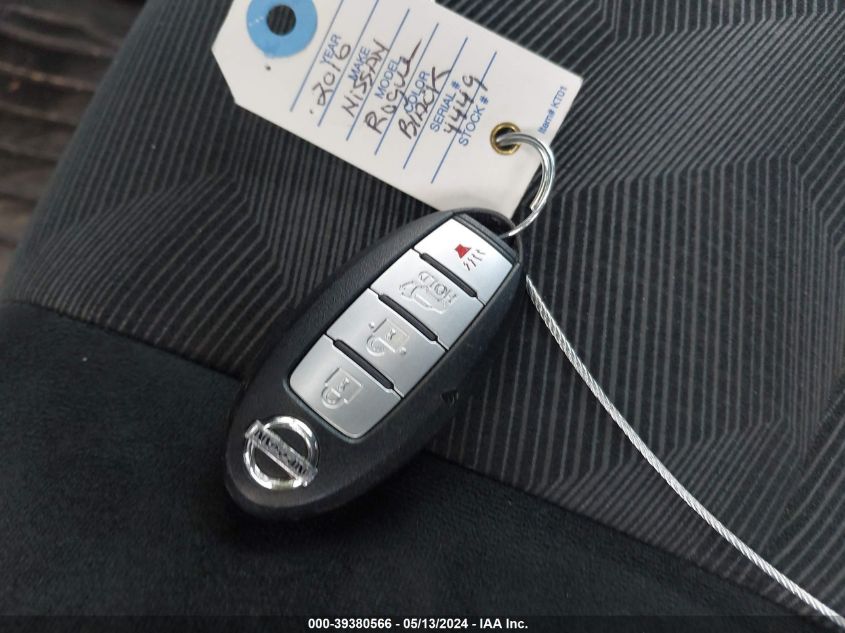 2016 Nissan Rogue Sv VIN: 5N1AT2MV7GC894449 Lot: 39380566