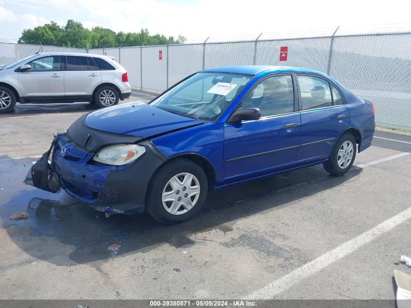 2004 Honda Civic Vp VIN: 2HGES16324H573444 Lot: 39380571