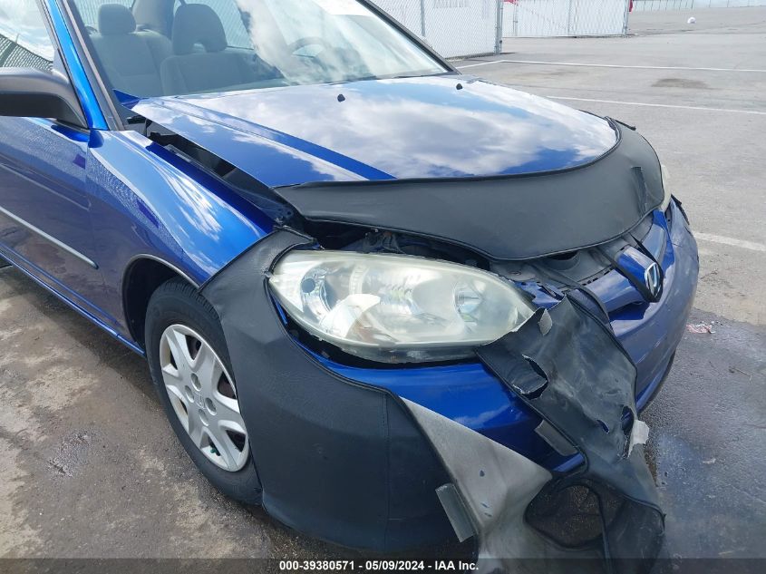 2004 Honda Civic Vp VIN: 2HGES16324H573444 Lot: 39380571