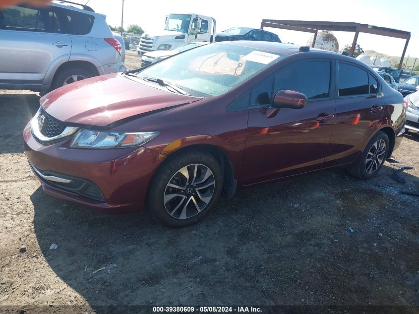 2015 Honda Civic Ex VIN: 19XFB2F86FE089022 Lot: 39380609