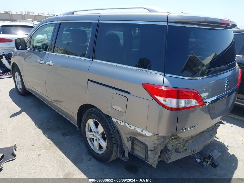 2013 Nissan Quest Sv VIN: JN8AE2KP9D9065821 Lot: 39380652