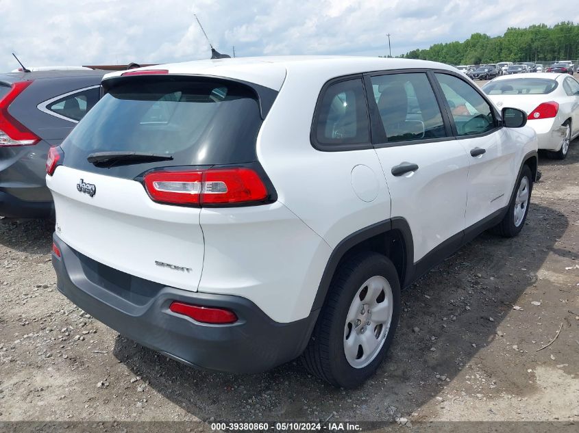 2014 Jeep Cherokee Sport VIN: 1C4PJLAB7EW191868 Lot: 39380860