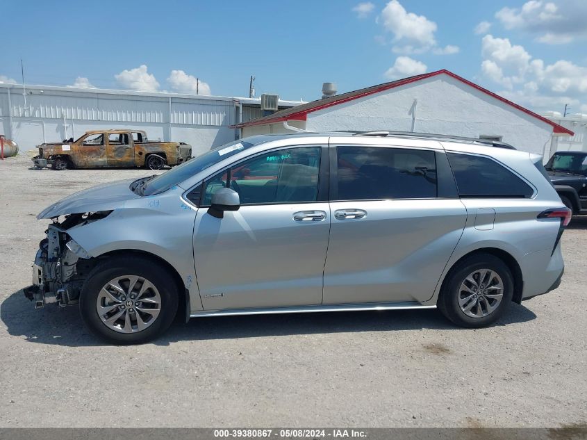 2021 Toyota Sienna Xle VIN: 5TDJRKEC3MS002871 Lot: 39380867