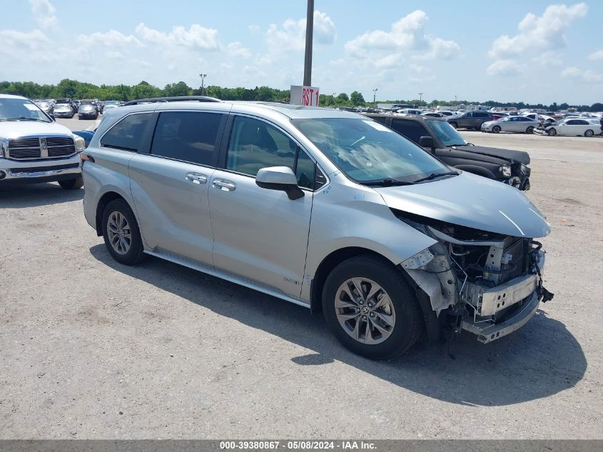 2021 Toyota Sienna Xle VIN: 5TDJRKEC3MS002871 Lot: 39380867