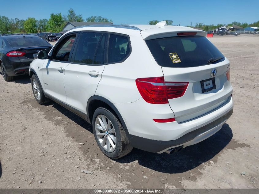 2017 BMW X3 xDrive28I VIN: 5UXWX9C58H0T09680 Lot: 39380872