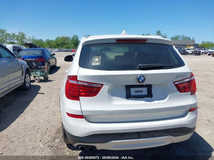 2017 BMW X3 xDrive28I VIN: 5UXWX9C58H0T09680 Lot: 39380872